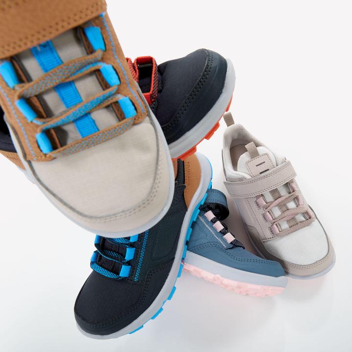 Image du produit Quechua Chaussures de randonnée enfants taille 28-34 basses Velcro randonnée - NH500 marron/bleu (33)
