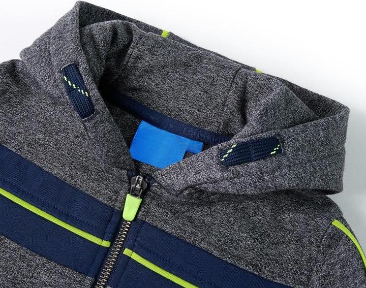 Immagine prodotto VidaXL Felpa con cappuccio per bambini con zip Grigio melange (128)