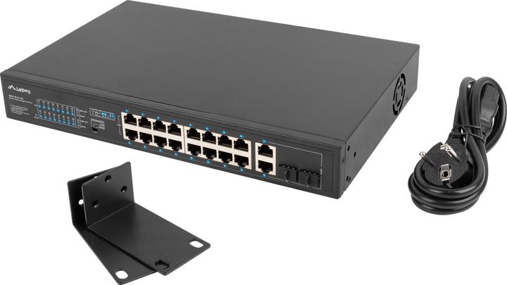 Immagine prodotto Lanberg Switch rack 19 POE+ 16x 100MB /2X COMBO GIGABIT ETHERNET 150W (18 Porti)