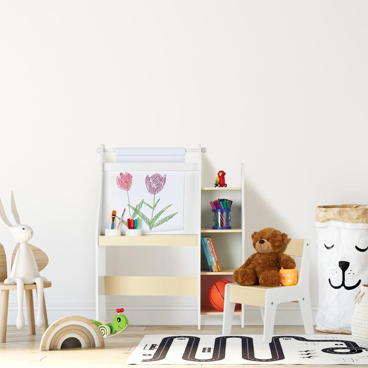 Produktbild Relaxdays Kindertafel mit Fächern und Stuhl