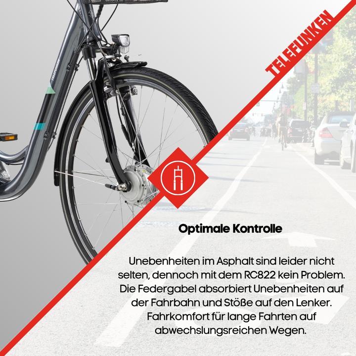 Produktbild Telefunken Multitalent RC822, City E-Bike, Motor power 250 W, Wheel size 28 ", Warranty 24 month(s), Anthracite (49 cm)