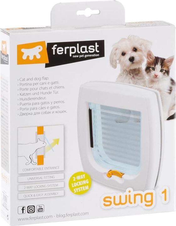 Produktbild Ferplast Katzentüre Swing 1SB 2-Weg weiss (Manuelle Katzenklappe)