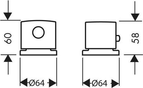 Immagine prodotto Axor Uno Cerchio per vasca da bagno a 2 fori, termostato, 2 utenze