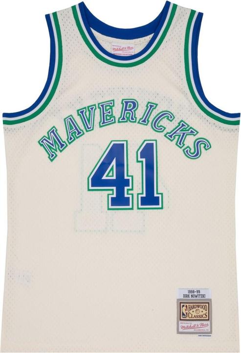 Produktbild Mitchell & Ness NBA Dallas Mavericks Dirk Nowitzki Off White Team Color Swingman Trikot Herren (S)