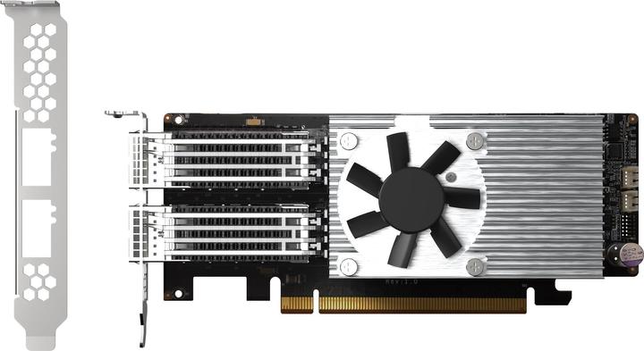 Produktbild QNAP Dual-port QSFP28, 100GbE, network expansion card, low-profile form factor, PCIe Gen4 x16