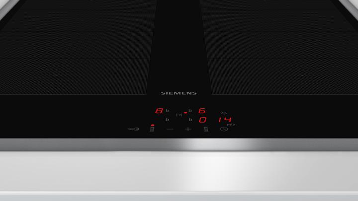 Actual product image Siemens iQ700, Induction hob, 60 cm, Cooker-controlled, Black, With frame on top, EY645CXB6E