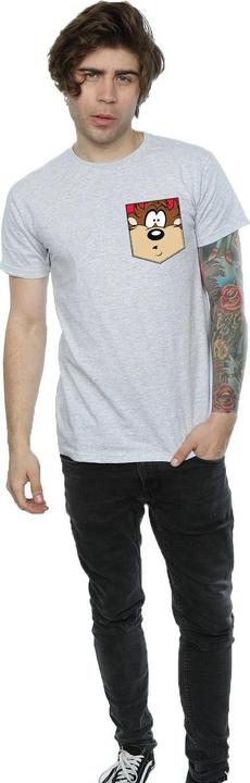 Produktbild Looney Tunes Tasmanian Devil Face Faux Pocket TShirt (XXL)