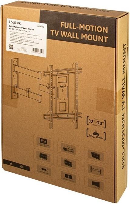 Immagine prodotto LogiLink Staffa per TV LCD / TV LCD curvo (full-motion) (Muro, 70", 50 kg)