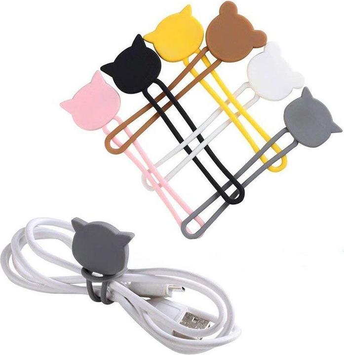 Actual product image Hurtel Silicone cable reel - pink