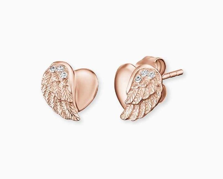 Produktbild Engelsrufer Ohrstecker Herzflügel Rosé Gold (925er Silber)