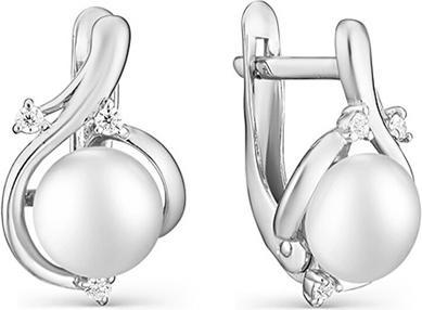 JVD Elegant pearl earrings with zircons SVLE0913XH2P100