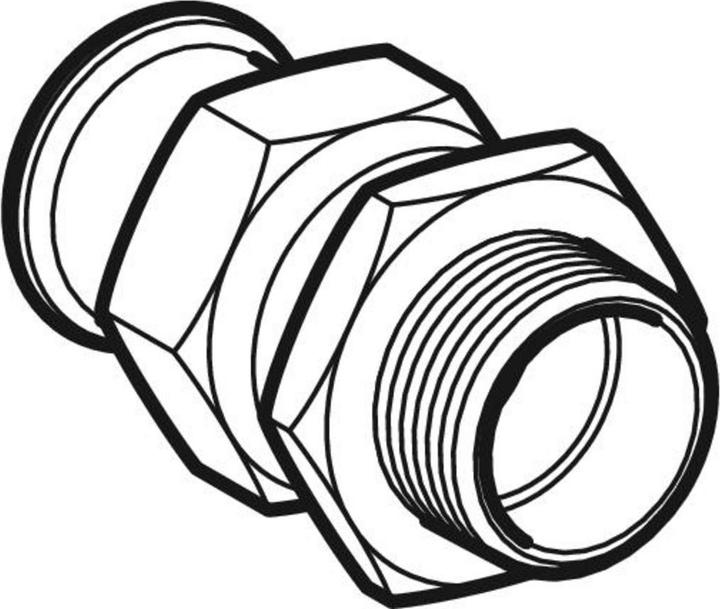 Produktbild Geberit Mapress Edelstahl Übergangsverschraubung mit Aussengewinde d22-R3/4"