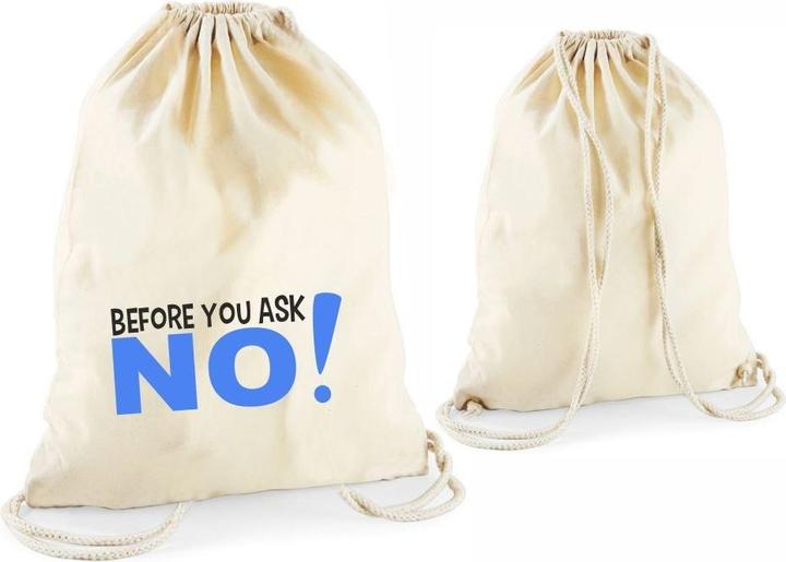 Produktbild 4you Design Statement-Tragebeutel Before you ask NO! natur