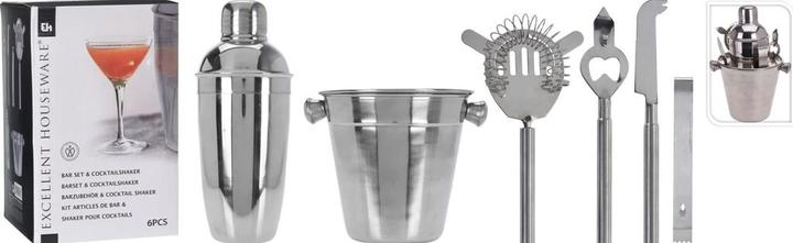 Immagine prodotto Excellent Houseware Accessori da bar e shaker per cocktail, 6 pezzi. (Set da cocktail)