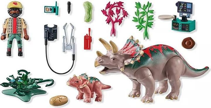 Produktbild Playmobil Triceratops mit Jungtier (71821, Playmobil Dinos)