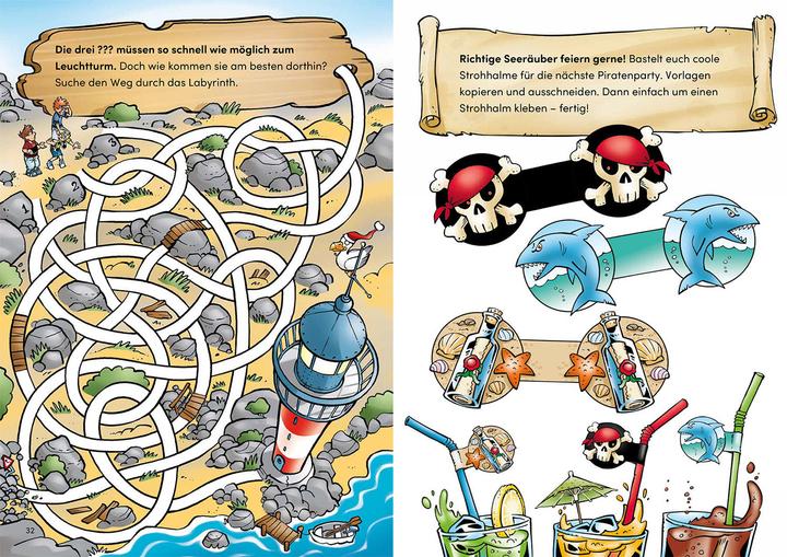 Actual product image Kosmos Die drei??? Kids Ferienrätselbuch (German, Ulf Blanck, Jan Sasse, Kim Schmidt, 2023)