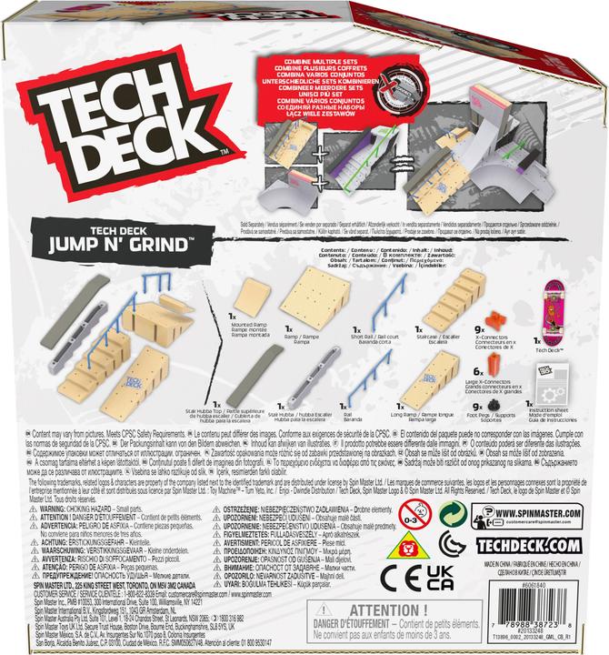 Produktbild Maki Tech Deck X-Connect Starter-Set - Jump n' Grind: Rampenset mit authentischem Fingerboard und Zubehör