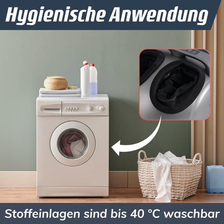 Immagine prodotto Fitleap Fussmassagegerät 9 Intensitäten, 5 Programme, bis Gr. 44, inkl. Fernbedienung, Wärmefunktion