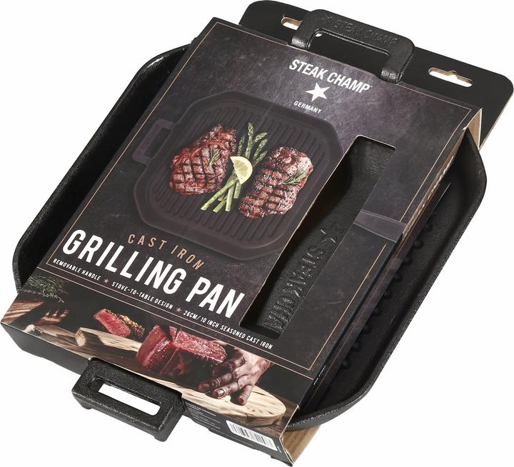 Actual product image Steakchamp Grill pan (26 cm, Grill pan, Cast iron)