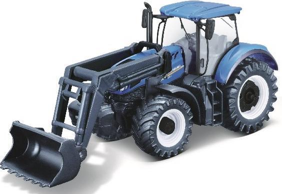Actual product image Toymax Tractor w/front loader N.H. T7.615 10cm blue (141504)