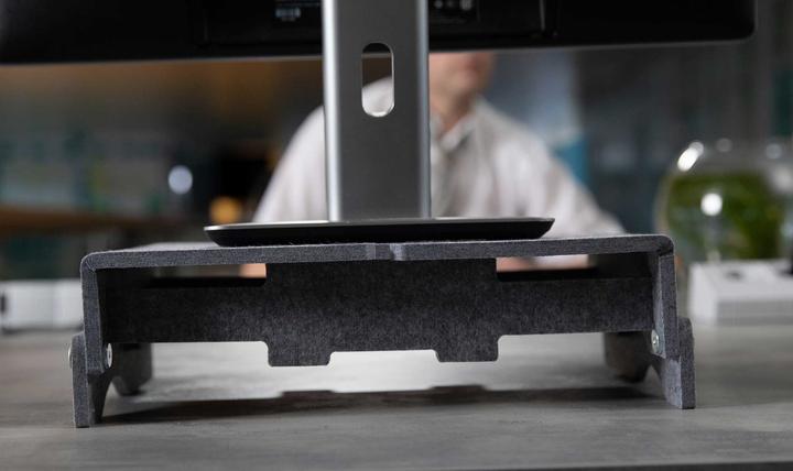 Actual product image Bakker Elkhuizen monitor stand Q-Riser 110 Circular, gray retail (Table, 17.01")