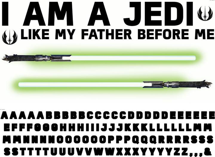 Image du produit Roommates Star Wars Glow in the Dark Sticker mural Je suis un Jedi