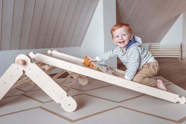 Produktbild Müggi Wandelbares Pikler Kletterdreieck Set mit Rutsche