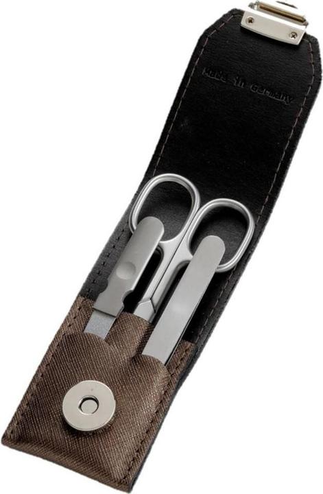 Herba Manikür Set 3-teilig Inox im Stecketui, braun