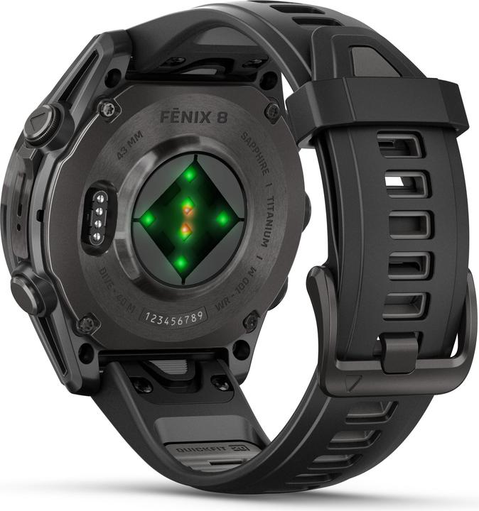 Actual product image Garmin Fenix 8 AMOLED Sapphire Titan (43 mm)