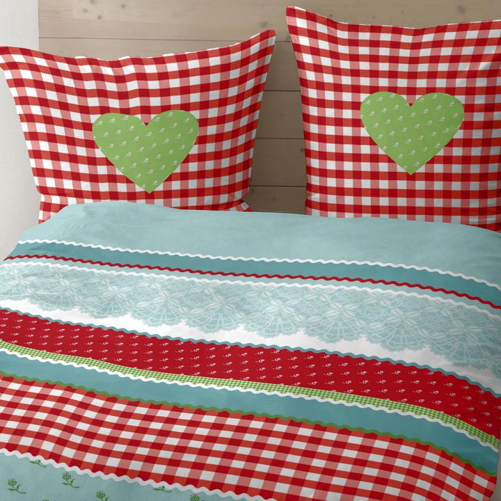 Produktbild Casatex Herz-Karo (Bettwäsche Set, 200 x 220 cm, 80 x 80 cm)