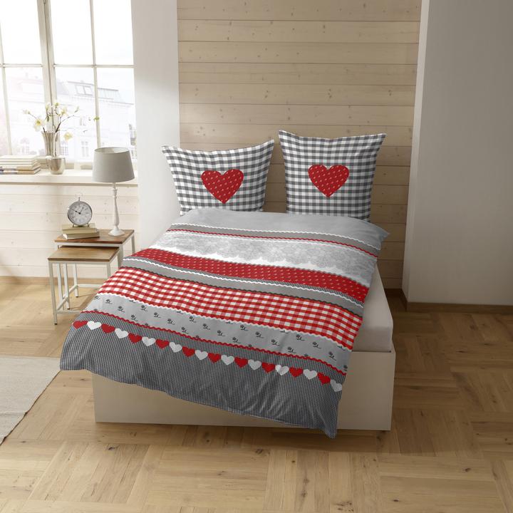 Produktbild Casatex Herz-Karo (Bettwäsche Set, 200 x 220 cm, 80 x 80 cm)