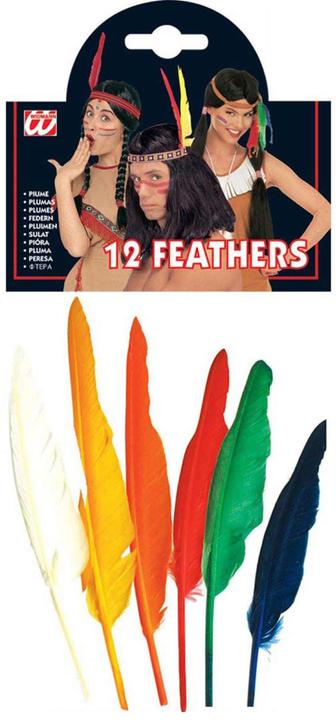 Produktbild Widmann Indianerfederset 12 Federn (One Size)
