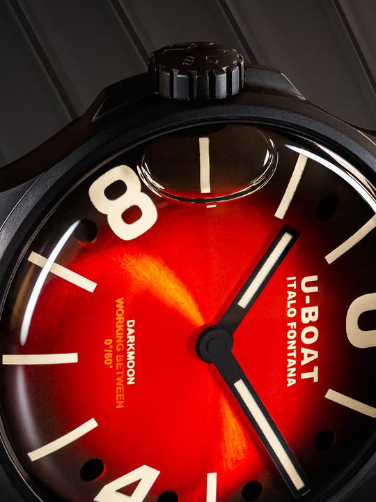 Actual product image U-Boat 9501 Darkmoon Red PVD Soleil Men's Watch 40mm 5ATM (Analogue wristwatch, 40 mm)