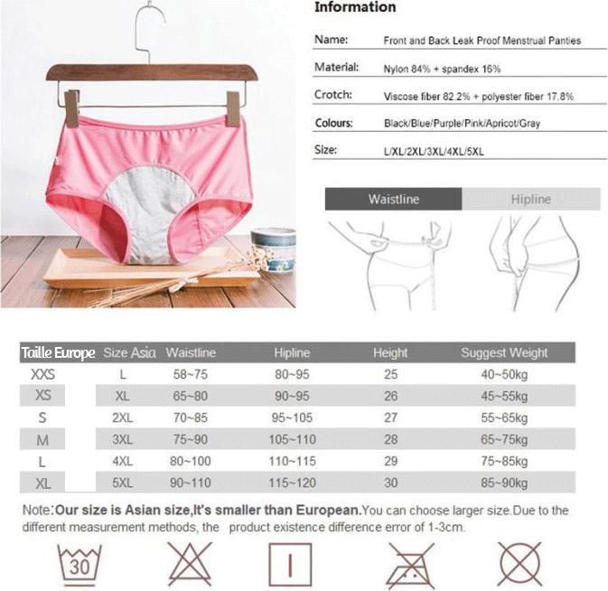 Produktbild Bonbon Rose 5er-Pack hohe Menstruationshöschen (XS)
