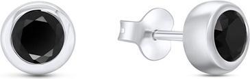Image du produit Brilio Silver - Boucles d'oreilles élégantes en forme de boucle plaquées or avec zircons EA1093Y