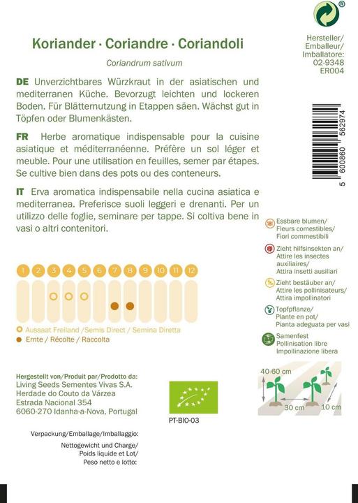 Immagine prodotto Living Seeds Coriandoli (Semi di erbe)