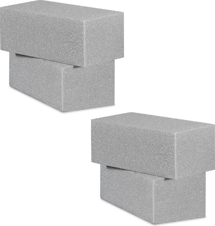 Image du produit Relaxdays Lot de 4 mousses florales, gris