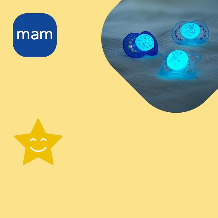 Actual product image MAM Air Night silicone dummy, 2 pieces, 6-16 months (2 x, 6 - 16 M.)
