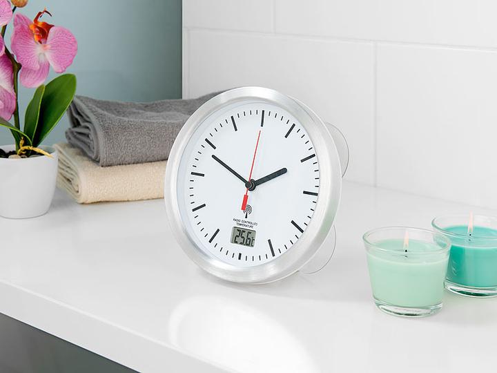 Produktbild St. Leonhard Badezimmer-Funk-Wanduhr (17 cm)