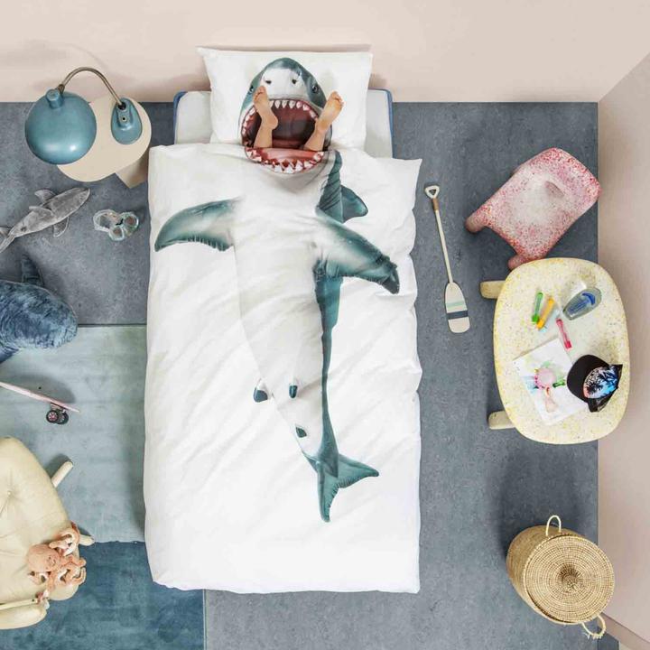 Actual product image Snurk Shark bed linen 135 x 200