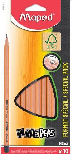 Produktbild Maped Bleistift 850046FC Gelb HB (HB, 10 x)
