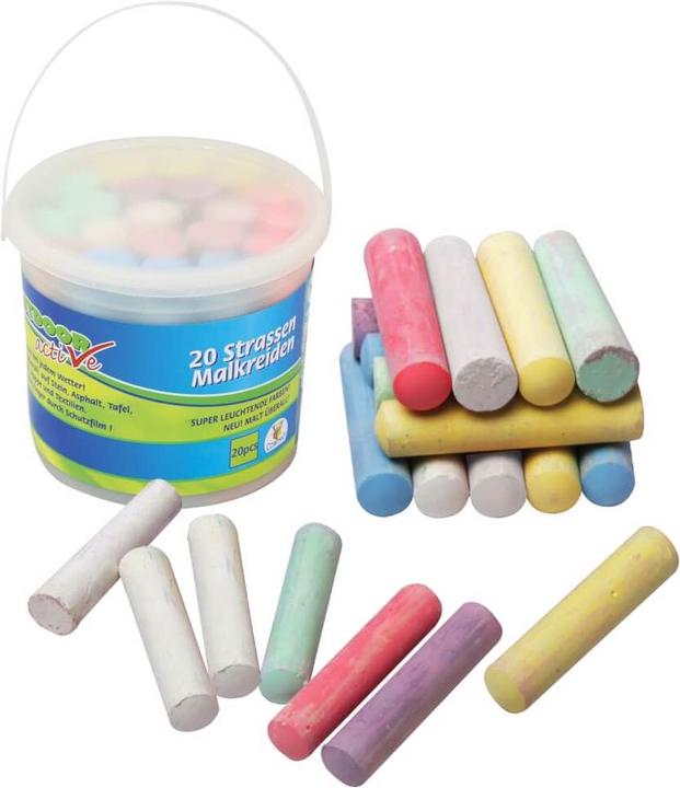 Image du produit Vedes Craie de rue en seau (Multicolore, 20 x)