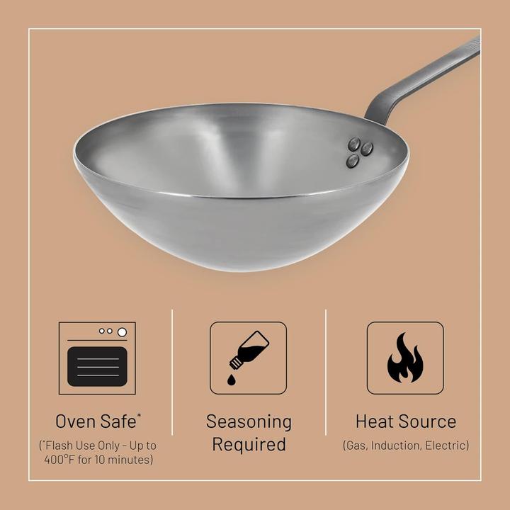 Productafbeelding de Buyer Mineraal B Element (28 cm, Wokpan, Staal)