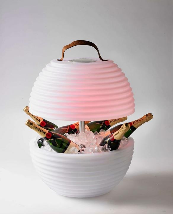 Immagine prodotto Nikki.Amsterdam The.Bowl | Lampada con altoparlante Bluetooth® e refrigeratore per vino (Batteria ricaricabile)