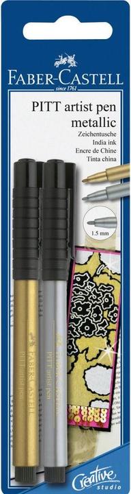 Produktbild Faber-Castell PITT Artist Pen (Silber, Gold, 2 x)