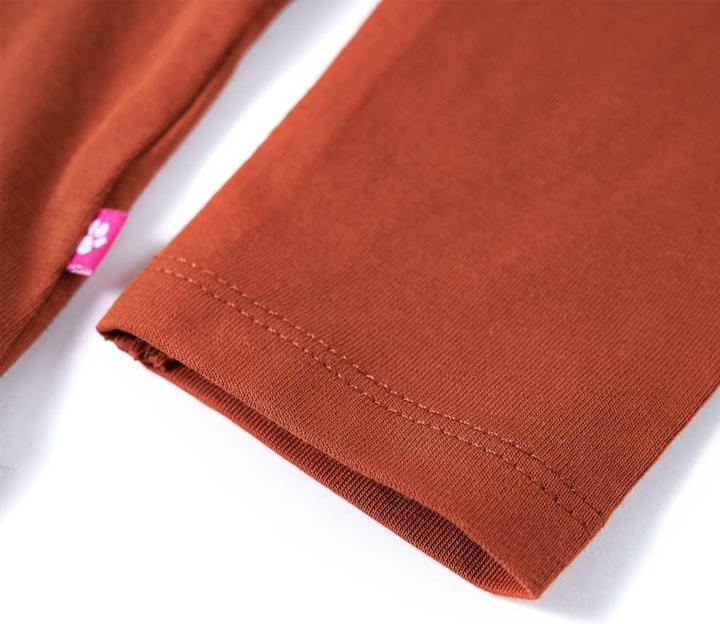 Actual product image VidaXL Children's long-sleeved shirt Cognac 128,Material: 95 % cotton. 5 (128)