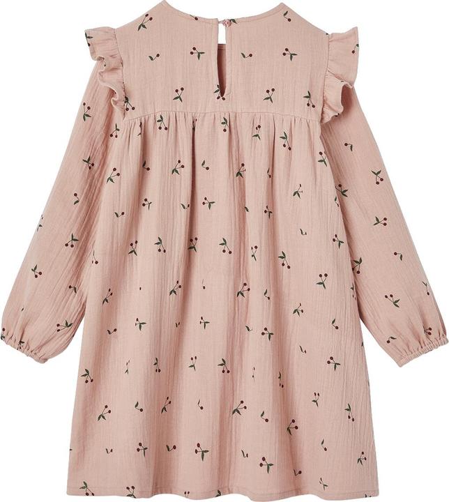 Vertbaudet Mädchen Kleid mit Volants, Musselin
