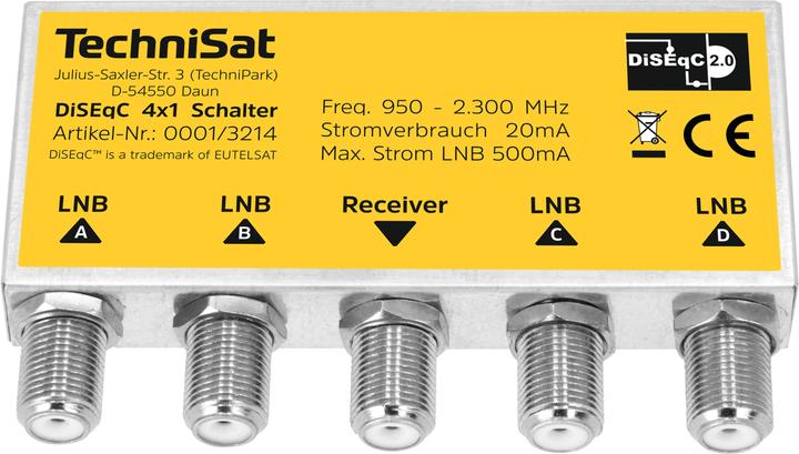 Actual product image TechniSat 0001/3214DiSEqC 4x1 Switch (DiSEqC)