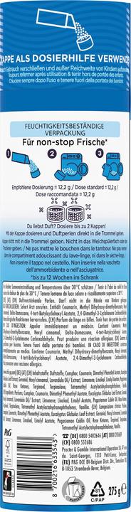 Nutritional values and ingredients Lenor Aprilfrisch (22 Washing cycles, Pearls)