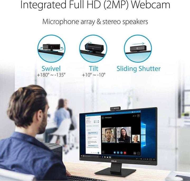 Produktbild ASUS BE24EQK mit integrierter Webcam (1920 x 1080 Pixel, 24")